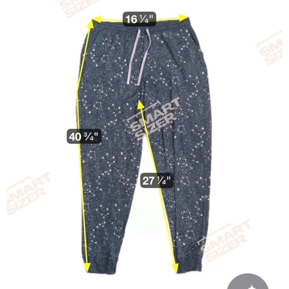 Cuddl Duds Womens L/G 14/16 Gray Constellation Lounge Set Polyester/Spandex 1886 - Picture 4 of 11